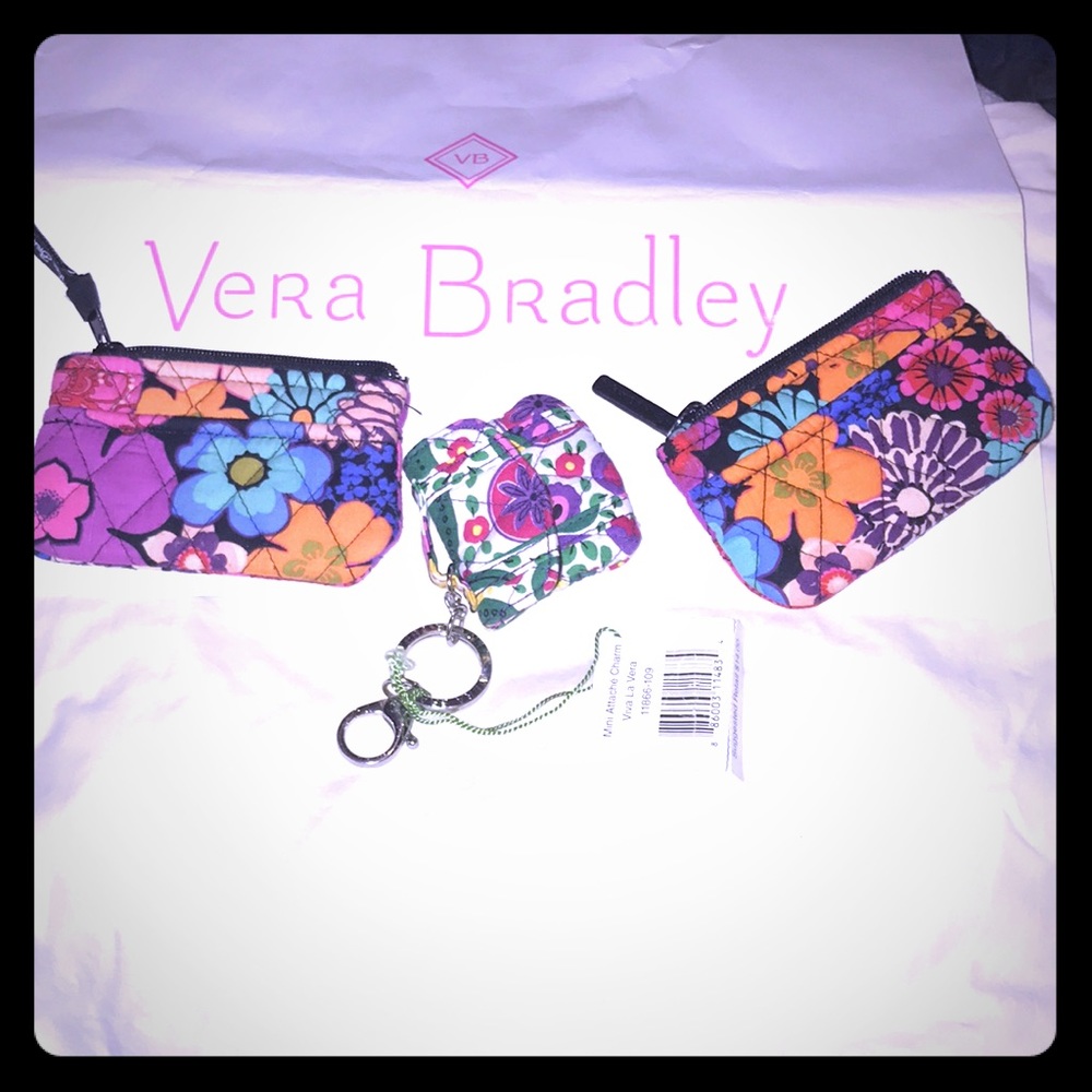 2 Change purses and a Mini attaché charm